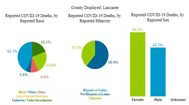 Lancaster County's COVID data, according to DHEC, as of Jan. 6.