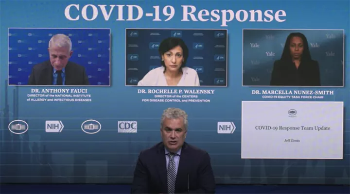 Members of the White House COVID-19 Response Team provide an update on the state of the pandemic and the recently approved Johnson & Johnson vaccine which will ship to states this week.