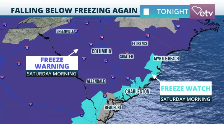  Frost and freeze alerts in effect Saturday morning
