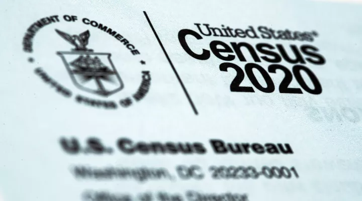 FILE - This March 19, 2020, file photo, shows a 2020 census letter mailed to a U.S. resident. (AP Photo/Matt Rourke, File)