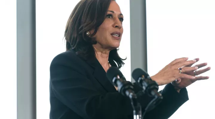 Vice President Kamala Harris speaks to the media, Tuesday, June 8, 2021, at the Sofitel Mexico City Reforma in Mexico City. (AP Photo/Jacquelyn Martin)