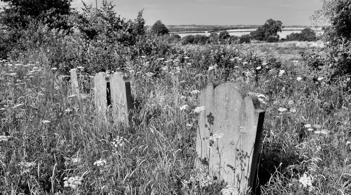  FILE - abandoned cemetery