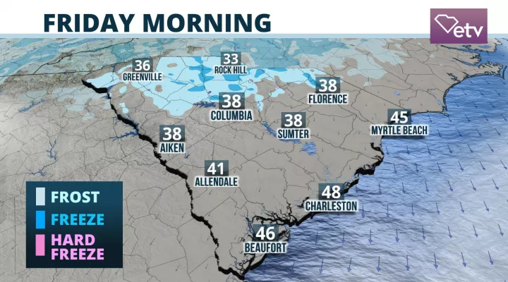  Frost potential Friday morning