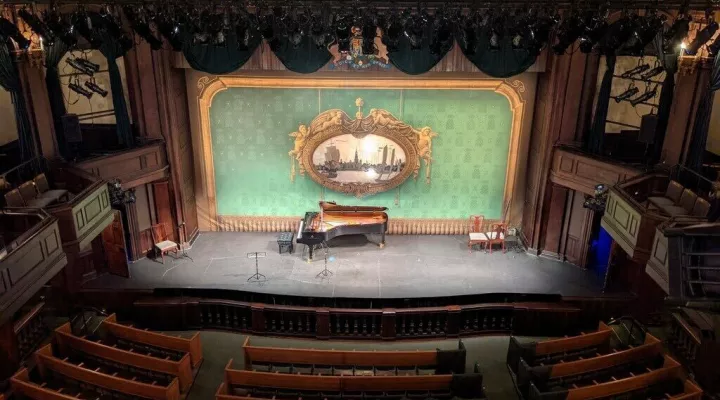  The stage at the Dock Street Theatre in Charleston, SC.