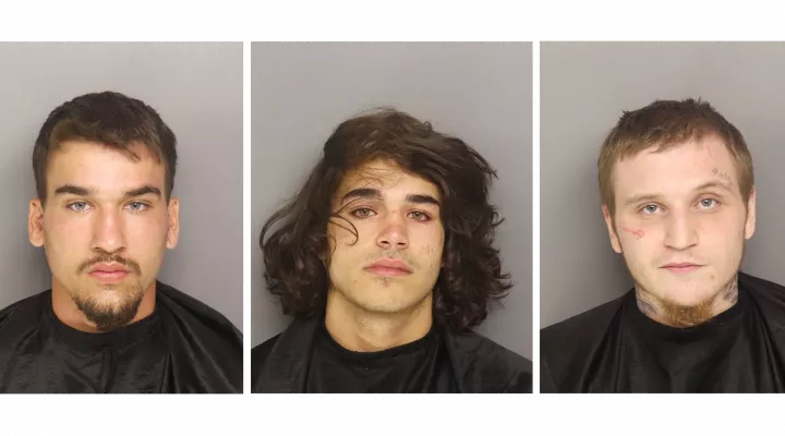  Left to right:  Joshua Shawn Norris, Seth Tyler Norris, Logan Alexander Holmes. , shows Seth Tyler Norris. Seth “Tyler” Norris, 18; and his brother Joshua Shawn Norris, 20, were charged with murder July 5, 2022 for the shooting of a man in a Greenville street, authorities said. (Greenville County Sheriff’s Office via AP)