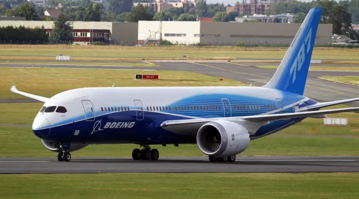 FILE - The Boeing 787 Dreamliner after its landing at Le Bourget airport, east of Paris, upon its presentation for the first time at the 49th Paris Air Show at the airport, Tuesday June 21, 2011. Federal regulators said Monday, Aug. 8, 2022, that they are satisfied with changes Boeing has made in the production of its 787 Dreamliner passenger jet, clearing the way for the company to resume deliveries to airline customers “in the coming days.” (AP Photo/Francois Mori, File)