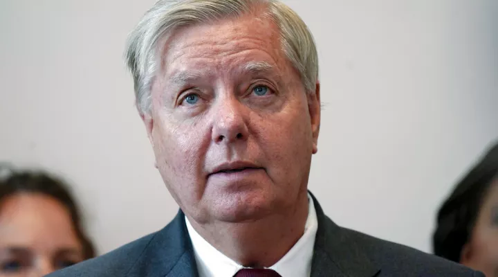 FILE - Sen. Lindsey Graham, R-S.C., speak during a news conference on Capitol Hill, Sept. 13, 2022, in Washington. The Georgia prosecutor investigating possible illegal election interference in the 2020 election said Thursday, Oct. 27, that the Supreme Court should not stand in the way of Graham's testimony to a grand jury. (AP Photo/Mariam Zuhaib, File)