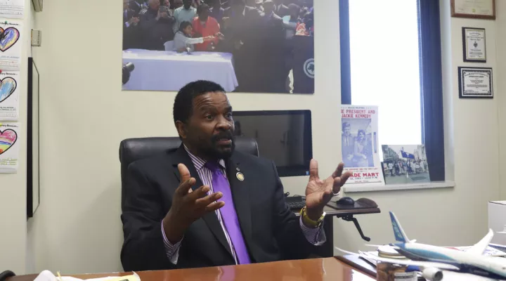 Democratic Rep. Wendell Gilliard speaks about his hate crime legislation on Thursday, Feb. 23 2023 in Columbia, S.C. A House subcommittee unanimously approved a bill to make South Carolina the 49th state with a hate crime law. (AP Photo/James Pollard)