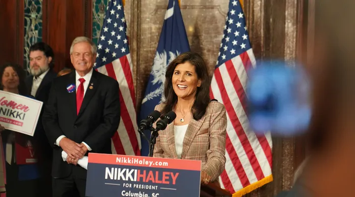  Former S.C. Gov. Nikki Haley at the Statehouse in Columbia Monday, Oct. 30, 2023, filed for South Carolina's Republican presidential primary on Feb. 24, 2024.