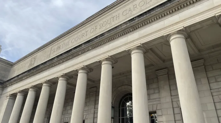 The exterior of the South Carolina Supreme Court building in Columbia, S.C. is shown Wednesday, Jan. 18, 2023. The South Carolina Supreme Court is set for an all-male bench for the first time in 35 years. Two of the three candidates to replace Justice Kaye Hearn have withdrawn from consideration. That means Judge Gary Hill remains the only nominee under consideration as lawmakers prepare to vote for a replacement at a Feb. 1 joint session. (AP Photo/James Pollard)