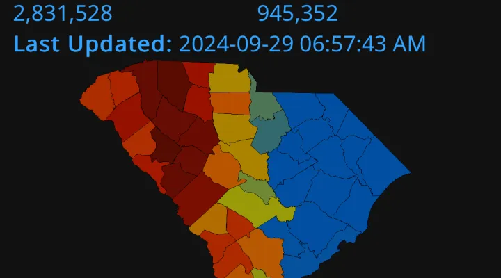 Large portions of the Upstate and Midlands are still without power following Helene’s impact, according the U.S. Power Outage Map as of Sunday, September 29 at 7:00 am.