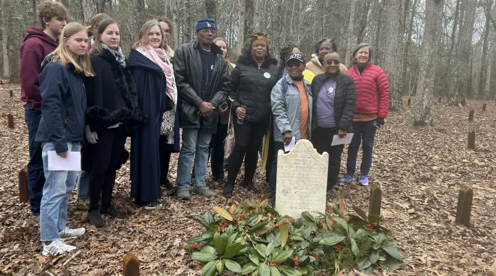 The descendants of enslaved people and the family who owned them gathered around the grave of Watt, an enslaved man and local American Revolutionary legend. Saturday, the group honored the more than 481 enslaved people buried in what is now known as the Enslaved Ancestral Burial Ground at Historic Brattonsville in York County. <br>