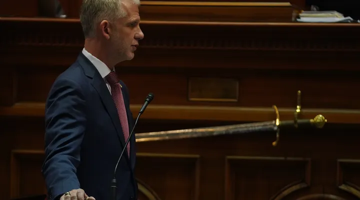 Senate lawmakers debate the major tort reform bill S. 244 at the South Carolina Statehouse on March 18, 2025.
