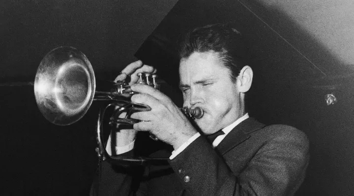 American Jazz trumpeter Chet Baker performes in a club in West Berlin, Germany on Jan. 22, 1964. (AP Photo)