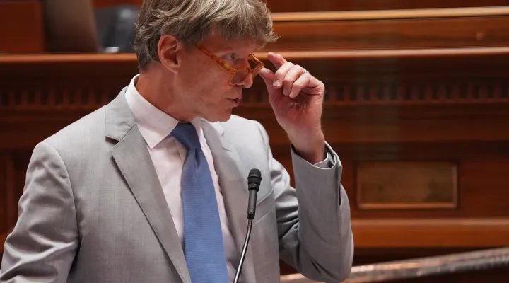 Sen. Luke Rankin, R-Conway, speaks on the energy bill H. 3309, at the South Carolina Statehouse on May 7, 2025, the day before the last day of the 2025 session.