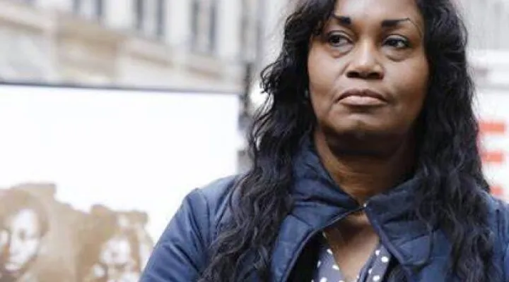 FILE - Tamara Lanier attends a news conference near the Harvard Club, on March 20, 2019, in New York. (AP Photo/Frank Franklin II, File)