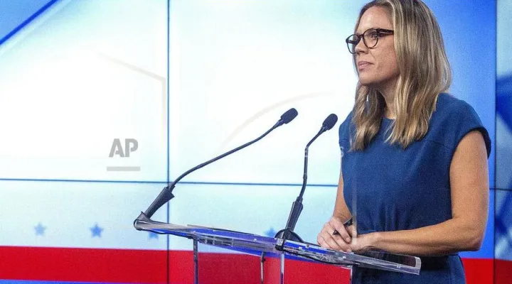 FILE - Democrat Dr. Annie Andrews participates in a debate with Rep. Nancy Mace, R-S.C. for South Carolina's 1st Congressional District, Oct. 19, 2022, in Charleston, S.C. (Brad Nettles/The Post And Courier via AP, File)