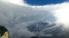 Hurricane hunters fly inside a hurricane's center. This is what they call the stadium effect.