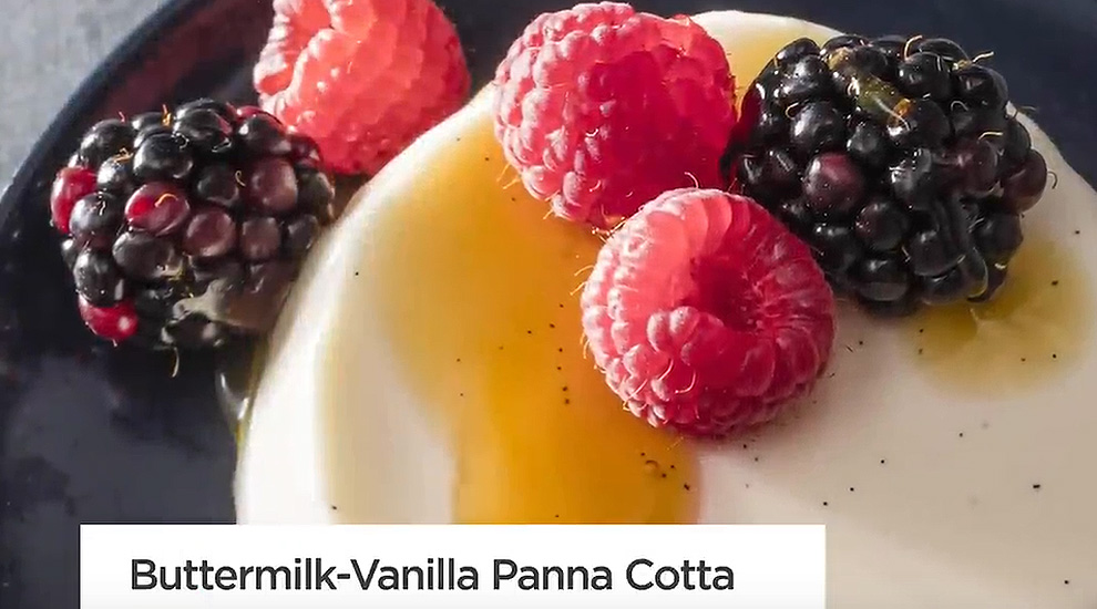 Buttermilk-Vanilla Raspberry Panna Cotta. America's Test Kitchen. YouTube.